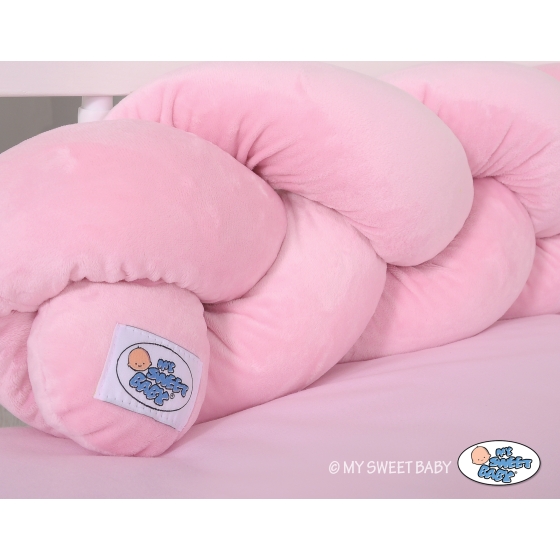 Knot bumper minky 180cm - pink