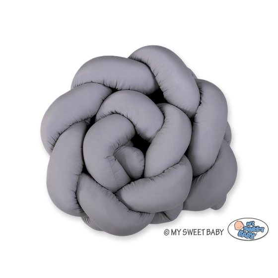 Knot Newborn Pillow Braided bumper 2M- anthracite