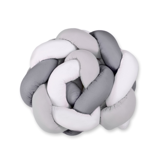 Knotted bumper- white-gray-anthracite