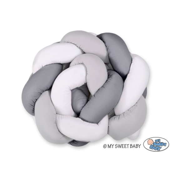 Knotted bumper- white-gray-anthracite