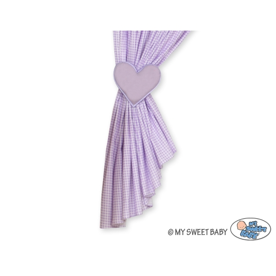 Lilac Curtains for baby room- Bear with bow