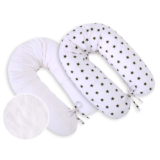 Maternity Pregnancy pillow- double-sided- Black stars