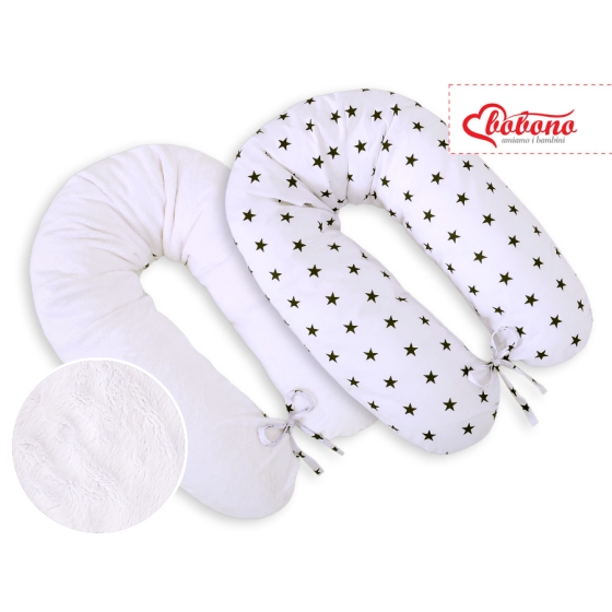 Maternity Pregnancy pillow- double-sided- Black stars