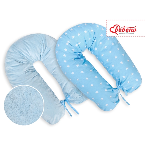 Maternity Pregnancy pillow- double-sided- Blue stars