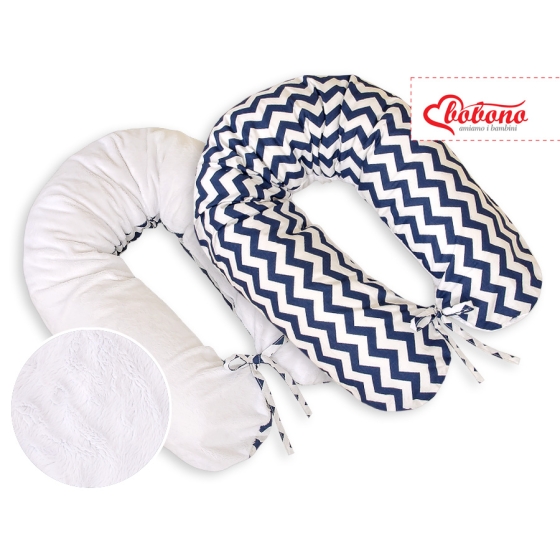 Maternity Pregnancy pillow- double-sided-Simple chervron dark blue