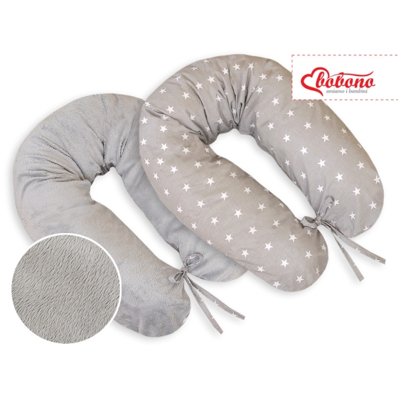 Maternity Pregnancy pillow- double-sided-Simple Gray stars