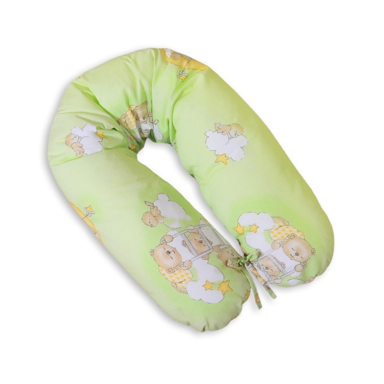 Maternity Pregnancy pillow- Longer- Green ladders