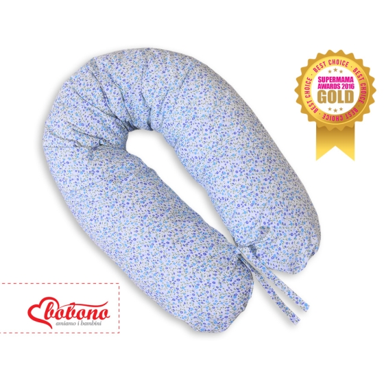 Maternity Pregnancy pillow- Longer- Little blue flowers