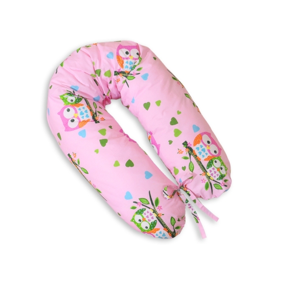 Maternity Pregnancy pillow- Owls on pink
