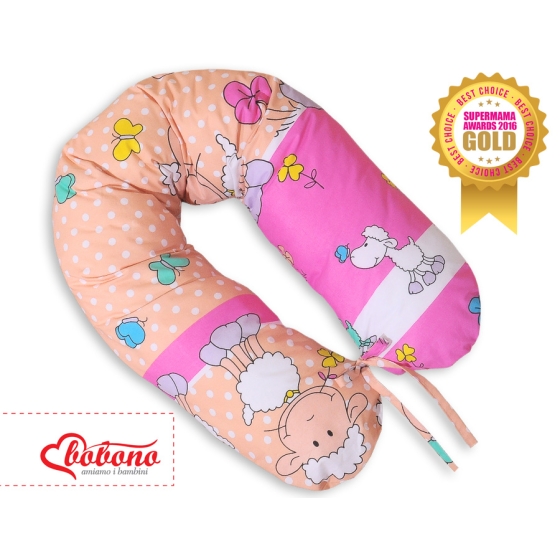Maternity Pregnancy pillow- Sheep pink-beige