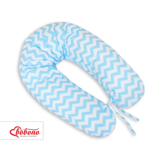 Maternity Pregnancy pillow- Simple chevron blue
