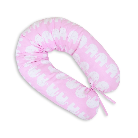 Maternity Pregnancy pillow- Simple Elephants pink