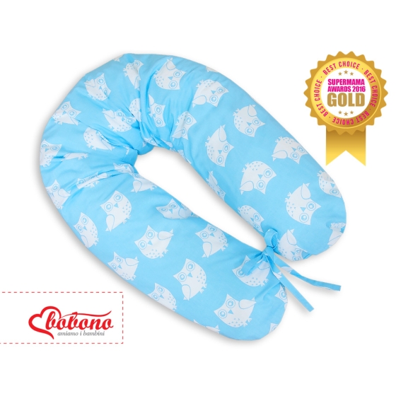 Maternity Pregnancy pillow- Simple Owls blue