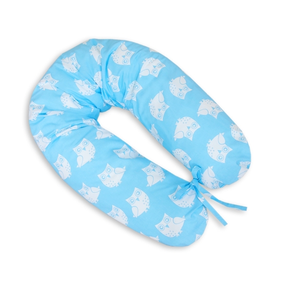 Maternity Pregnancy pillow- Simple Owls blue
