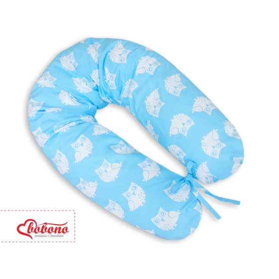 Maternity Pregnancy pillow- Simple Owls blue
