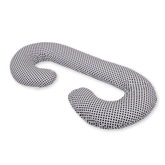Maternity Support Pillow C - Black flower pattern