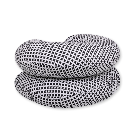 Maternity Support Pillow C - Black flower pattern