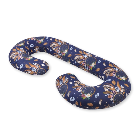 Maternity Support Pillow C - dream catchers dark blue