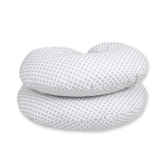 Maternity Support Pillow C - Gray flower pattern