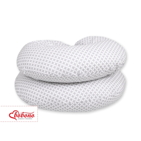 Maternity Support Pillow C - Gray flower pattern