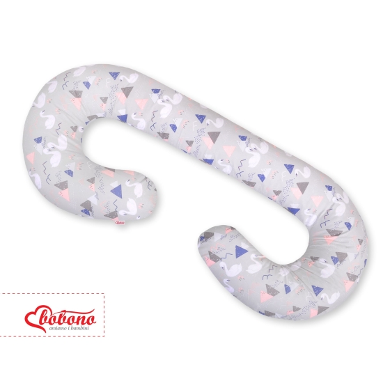Maternity Support Pillow C - Swans gray
