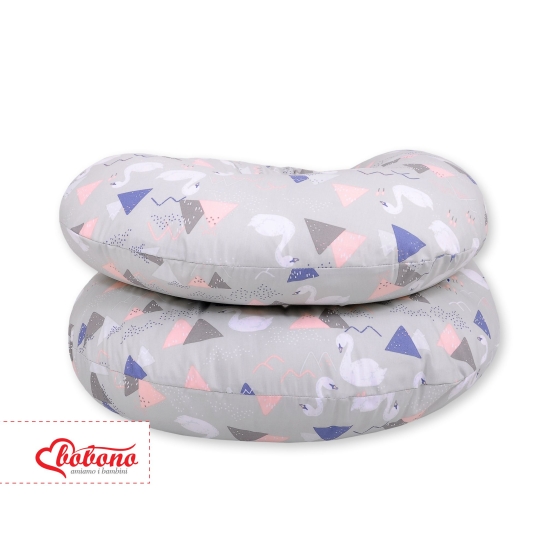 Maternity Support Pillow C - Swans gray