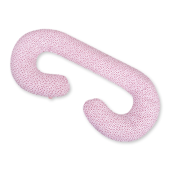 Maternity Support Pillow C - white-wine red stars