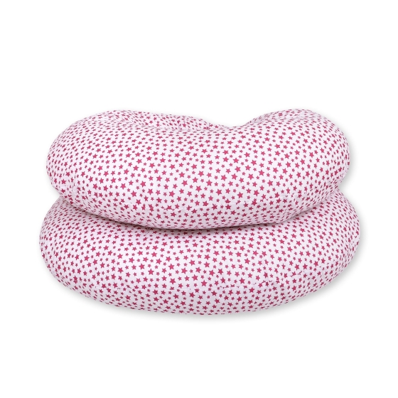 Maternity Support Pillow C - white-wine red stars