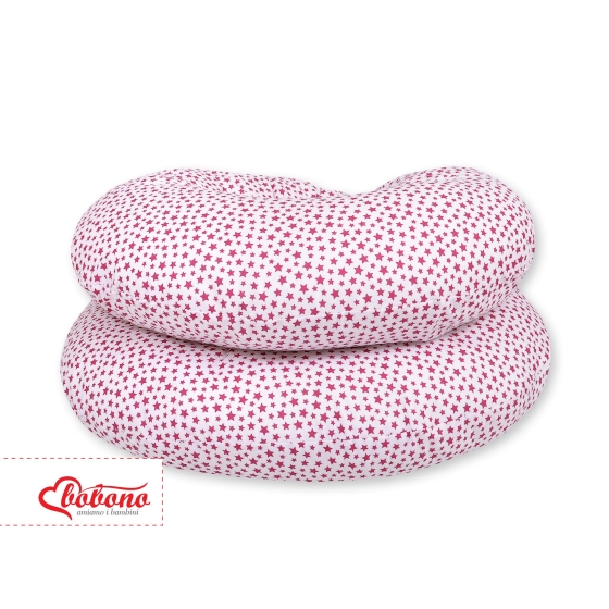 Maternity Support Pillow C - white-wine red stars