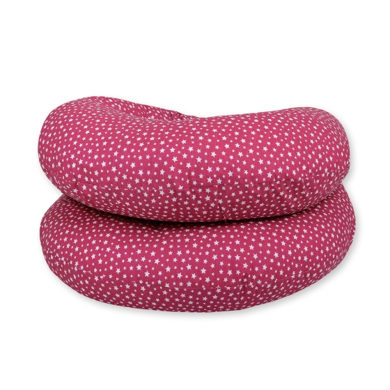Maternity Support Pillow C - wine red stars
