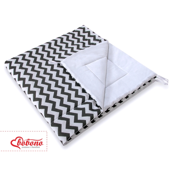 MEGA SET: Kids Teepee tent + playmat + pillows + decorative feathers FREE! - Chevron black