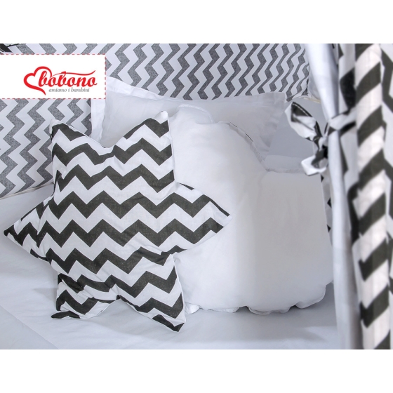 MEGA SET: Kids Teepee tent + playmat + pillows + decorative feathers FREE! - Chevron black