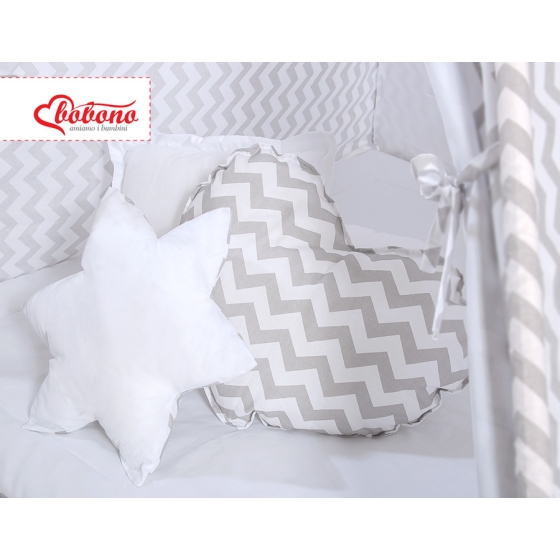 MEGA SET: Kids Teepee tent + playmat + pillows + decorative feathers FREE!- Chevron Gray