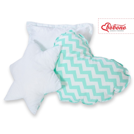 MEGA SET: Kids Teepee tent + playmat + pillows + decorative feathers FREE!- Chevron mint