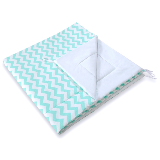 MEGA SET: Kids Teepee tent + playmat + pillows + decorative feathers FREE!- Chevron mint