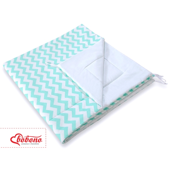 MEGA SET: Kids Teepee tent + playmat + pillows + decorative feathers FREE!- Chevron mint