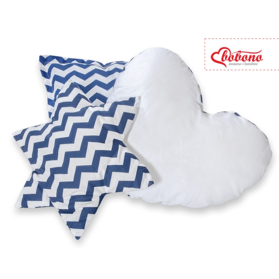 MEGA SET: Kids Teepee tent + playmat + pillows + decorative feathers FREE! - Chevron navy blue