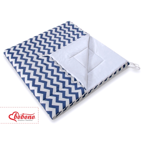 MEGA SET: Kids Teepee tent + playmat + pillows + decorative feathers FREE! - Chevron navy blue