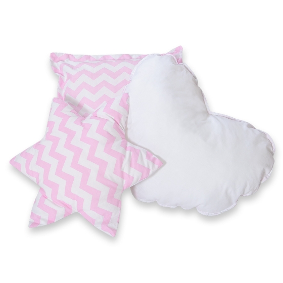 MEGA SET: Kids Teepee tent + playmat + pillows + decorative feathers FREE!- Chevron pink