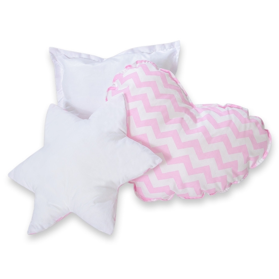 MEGA SET: Kids Teepee tent + playmat + pillows + decorative feathers FREE!- Chevron pink