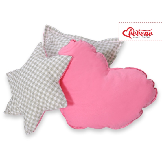 MEGA SET: Kids Teepee tent + playmat + pillows + decorative feathers FREE!- Gray checkered-pink