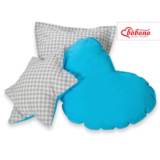 MEGA SET: Kids Teepee tent + playmat + pillows + decorative feathers FREE!- Gray checkered-turquoise