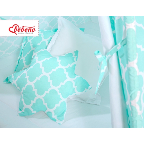 MEGA SET: Kids Teepee tent + playmat + pillows + decorative feathers FREE!- Marocco mint
