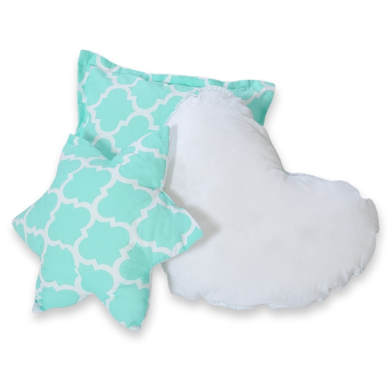 MEGA SET: Kids Teepee tent + playmat + pillows + decorative feathers FREE!- Marocco mint