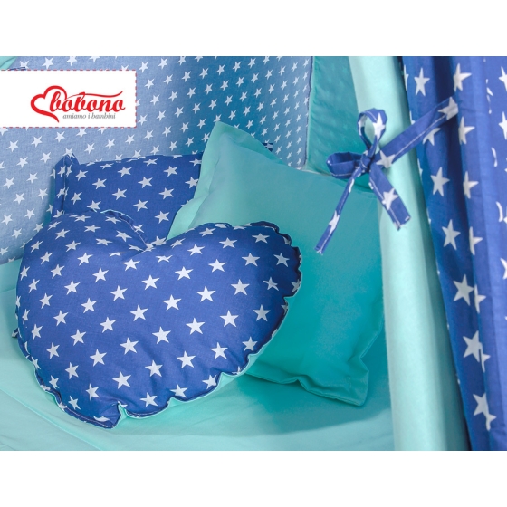 MEGA SET: Kids Teepee tent + playmat + pillows + decorative feathers FREE!- Navy blue stars