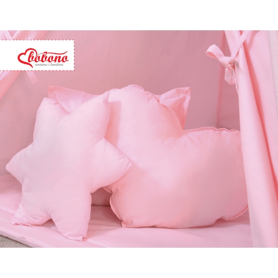 MEGA SET: Kids Teepee tent + playmat + pillows + decorative feathers FREE!- pink