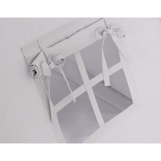 MINI Set: Teepee tent for kids + play mat+ decorative feathers -gray