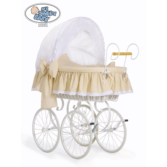 Vintage Wicker Crib New Christine