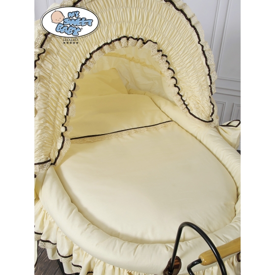 Moses Basket/Retro wicker crib Emma - Cream
