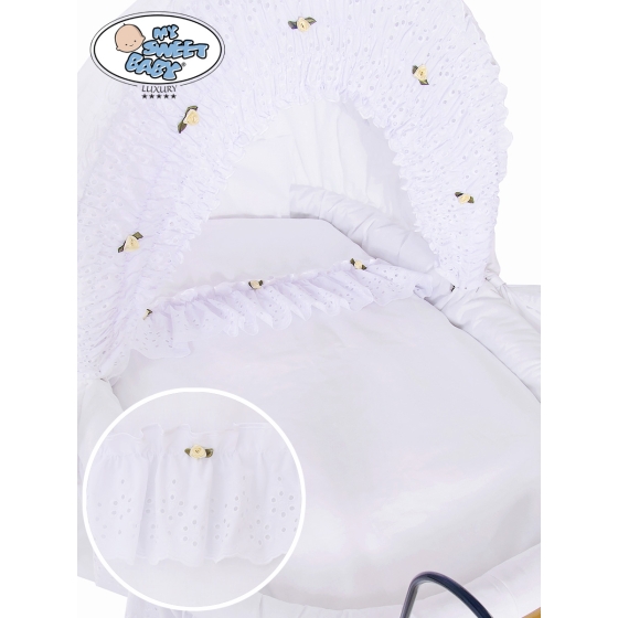 Moses Basket/Retro wicker crib Sisi - White